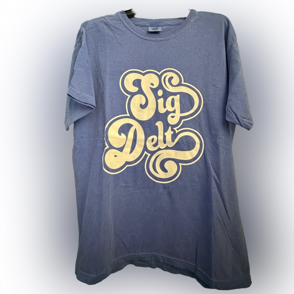 Sig Delt Sigma Delta Tau Sorority University Greek Life Comfort Colors Tee Shirt